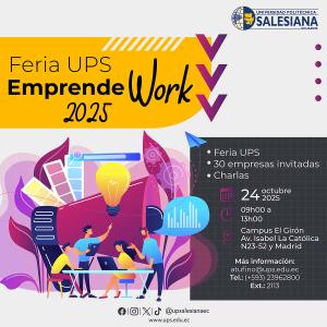 Afiche de la Feria UPS: Emprende Work 2025